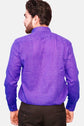Punekar Cotton Men's Formal Handmade Purple Color Shirt for Men's. - Punekar Cotton