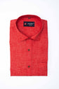 Punekar Cotton Men's Formal Handmade Red Color Shirt for Men's. - Punekar Cotton