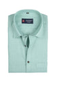 Punekar Cotton Mint Color Linning Criss Cross Woven Cotton Shirt for Men's. - Punekar Cotton