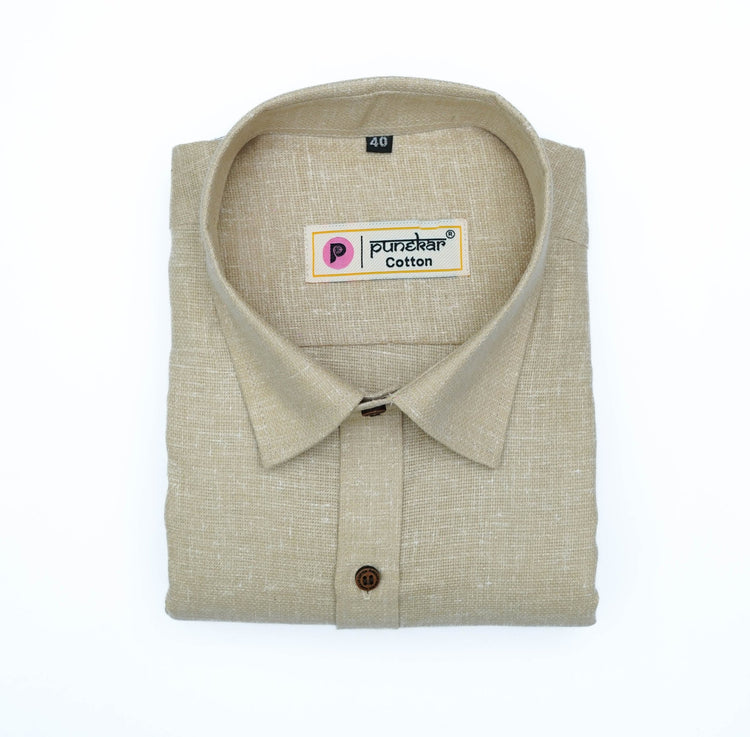 Punekar Cotton Multi Color Cotton Linen Formal Shirt for Men's. - Punekar Cotton