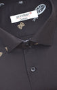 Punekar Cotton Printed Solid Black Color Pure Cotton Handmade Shirt For Men's. - Punekar Cotton