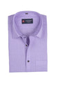 Punekar Cotton Purple Color Linning Criss Cross Woven Cotton Shirt for Men's. - Punekar Cotton