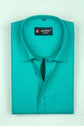 Punekar Cotton Rama Green Color 100% Mercerised Cotton Diagonally Woven Formal Shirt for Men's. - Punekar Cotton