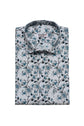 Punekar Cotton White Green Color Printed Pure Cotton Handmade Formal Shirt for Men's. - Punekar Cotton