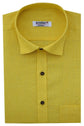 Punekar Cotton Yellow Color Formal Linen shirts for Men's - Punekar Cotton
