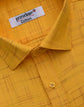 Punekar Cotton Yellow Color Pure Cotton Handmade Formal Shirt for Men's. - Punekar Cotton