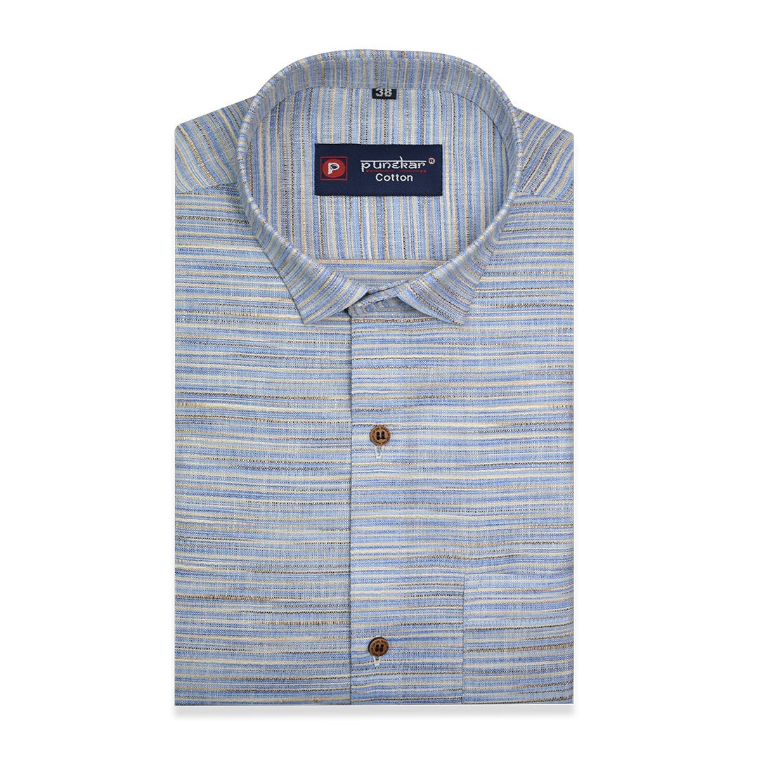 Purple Color Handmade Shirts For Men's - Punekar Cotton