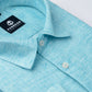 Sky Blue Color Blend Cotton Shirt For Men - Punekar Cotton