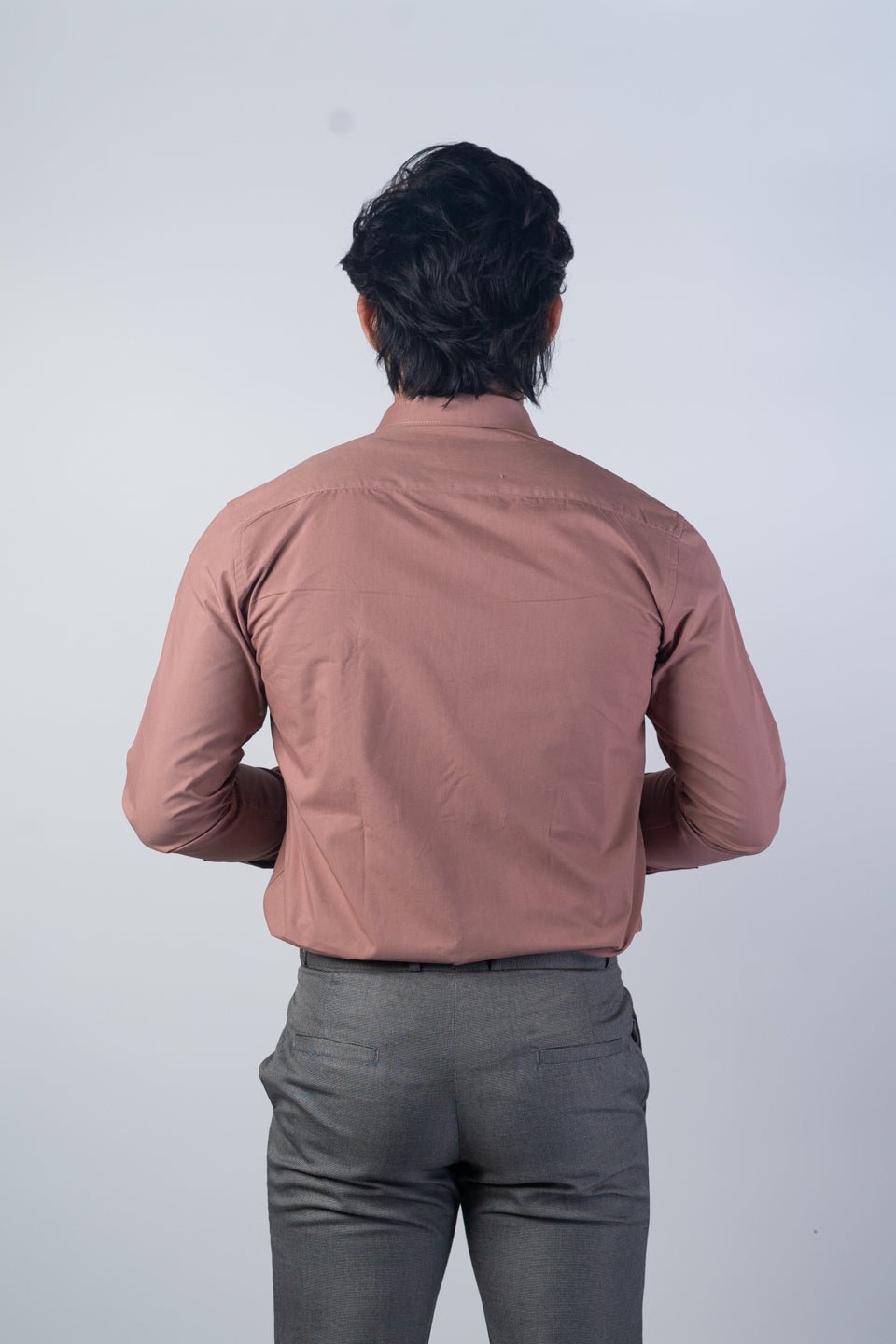 Solid Pink Color Lycra Twill Cotton Shirt For Men - Punekar Cotton