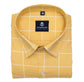 Yellow Color Big Checks Cotton Shirts For Men - Punekar Cotton