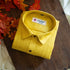 Yellow Color Combed Cotton Shirts For Men - Punekar Cotton