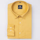 Yellow Color Dobby Cotton Shirt For Men - Punekar Cotton