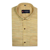 Yellow Color Handmade Shirt For Men's - Punekar Cotton