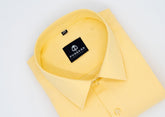 Yellow Color Twitter Lining Blende Cotton Shirts For Men - Punekar Cotton